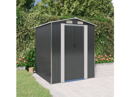 vidaXL Záhradná kôlňa antracitová 192x191x223 cm pozinkovaná oceľ