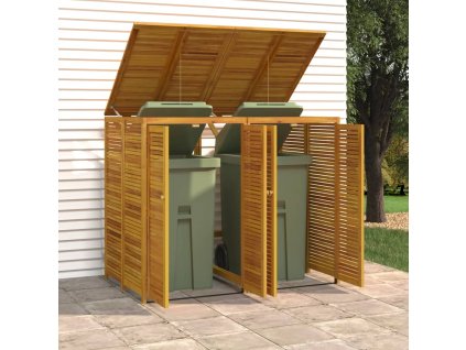 vidaXL Prístrešok na dva odpadkové koše 140x89x117 cm masívna akácia