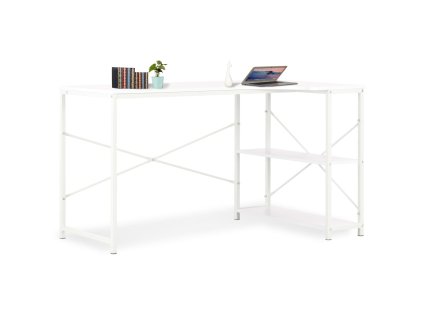 vidaXL Počítačový stôl biely 120x72x70 cm