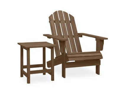 vidaXL Záhradná stolička Adirondack so stolíkom jedľový masív hnedá