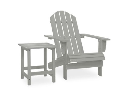vidaXL Záhradná stolička Adirondack so stolíkom jedľový masív sivá