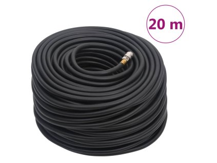vidaXL Hybridná vzduchová hadica, čierna 0,6" 20 m, guma a PVC