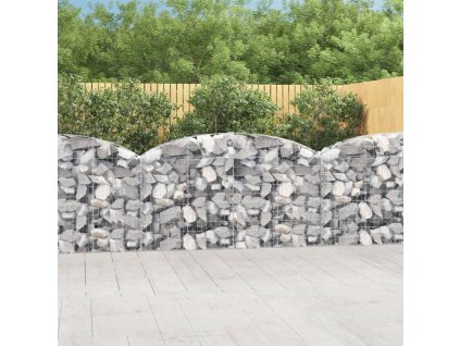 vidaXL Oblúkový gabionový kôš 200x30x100/120 cm pozinkované železo