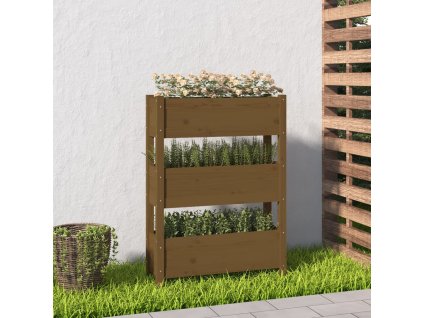 vidaXL Kvetináč medovo-hnedý 77x25x104,5 cm borovicový masív