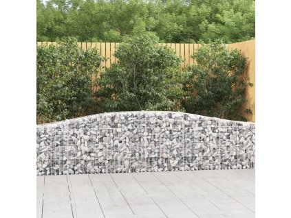 vidaXL Oblúkový gabionový kôš 20 ks 400x30x60/80 cm pozinkované železo