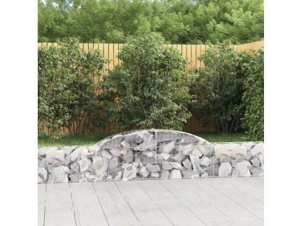vidaXL Oblúkový gabionový kôš 13 ks 300x30x40/60 cm pozinkované železo
