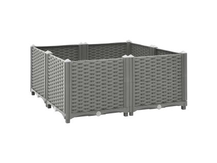 vidaXL Vyvýšený záhon 80x80x38 cm polypropylén