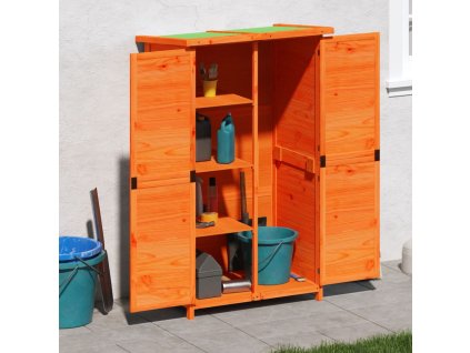 vidaXL Záhradný domček na náradie hnedý 83x57x140 cm masívna borovica
