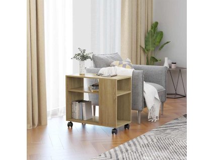 vidaXL Príručný stolík, dub sonoma 70x35x55 cm, kompozitné drevo