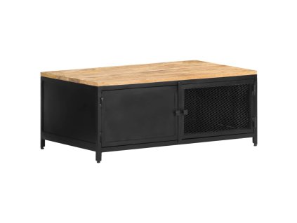 vidaXL Konferenčný stolík 90x50x37 cm masívne surové mangovníkové drevo