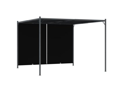 vidaXL Záhradná pergola s výsuvnou strechou antracitová 3x3 m