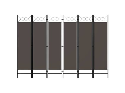 vidaXL Paraván so 6 panelmi, antracitový 240x180 cm