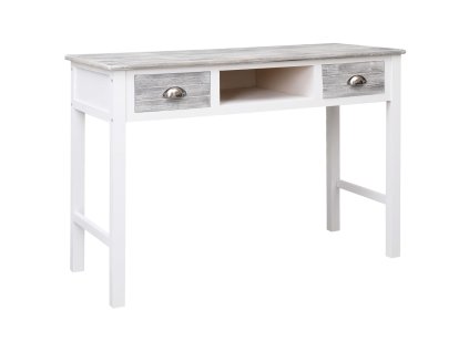 vidaXL Písací stôl sivý 110x45x76 cm drevený