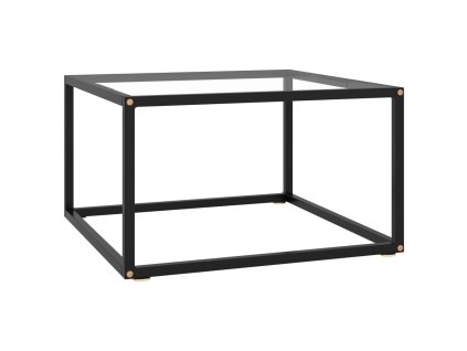 vidaXL Konferenčný stolík, čierny, tvrdené sklo 60x60x35 cm
