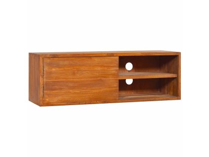 vidaXL Nástenná TV skrinka 90x30x30 cm masívne teakové drevo