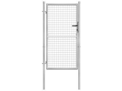 vidaXL Záhradná brána, pozinkovaná oceľ 105x200 cm, strieborná