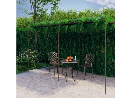 vidaXL Záhradná pergola, starožitná hnedá 6x3x2,5 m, železo
