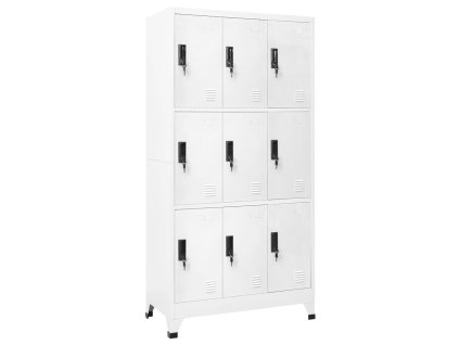 vidaXL Uzamykacia skriňa biela 90x45x180 cm oceľová