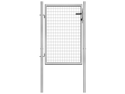 vidaXL Záhradná brána, pozinkovaná oceľ 105x150 cm, strieborná