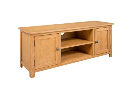 vidaXL TV skrinka 110x35x44 cm dubový masív