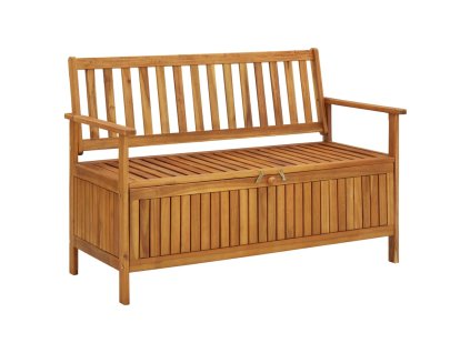 vidaXL Záhradná úložná lavica 120 cm, akáciový masív