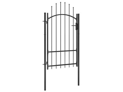 vidaXL Záhradná brána, oceľ 1x2,2 m, čierna