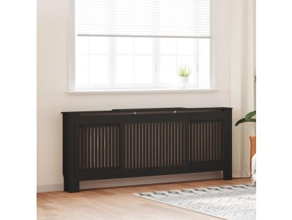 vidaXL Kryt na radiátor čierny 205 cm MDF