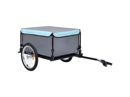 vidaXL Príves na bicykel, čierno modrý 65 kg