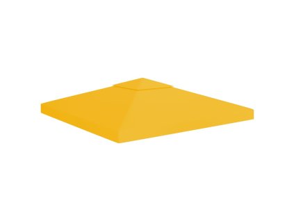 vidaXL Dvojitá strieška na altánok 310 g/m², 3x3 m, žltá