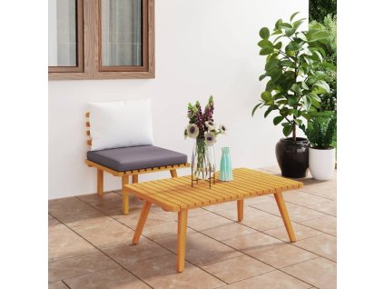 vidaXL 2-dielna záhradná sedacia súprava s podložkami akáciový masív