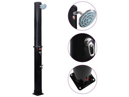 vidaXL Vonkajšia solárna sprcha so sprchovou hlavicou a kohútikom 40 l