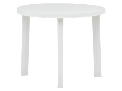 vidaXL Záhradný stôl biely 89 cm plastový