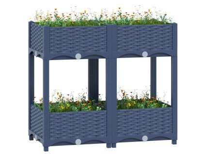 vidaXL Vyvýšený záhon 80x40x71 cm polypropylén