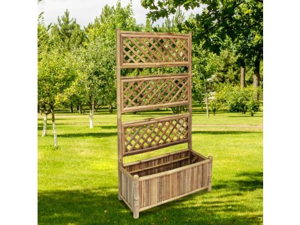 vidaXL Vyvýšený záhradný záhon s mriežkou, bambus 70 cm