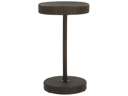 vidaXL Záhradný stolík hnedý 60,5x106 cm polyratanový