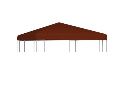 vidaXL Strieška na altánok 310 g/m² 3x3 m, tehlovo červená