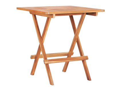 vidaXL Skladací bistro stolík 60x60x65 cm, tíkový masív