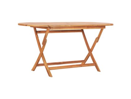 vidaXL Skladací záhradný stôl 160x80x75 cm, tíkový masív
