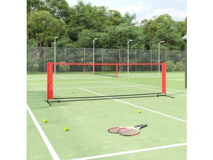 vidaXL Tenisová sieť čierno-červená 300x100x87 cm polyester