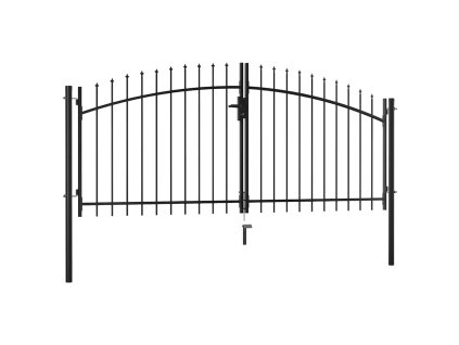 vidaXL Dvojkrídlová ozdobná brána s hrotmi 300x150 cm