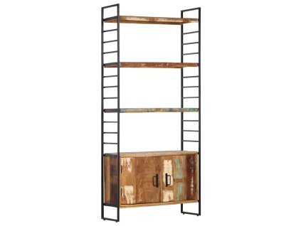vidaXL Knižnica so 4 policami 80x30x180 cm, recyklovaný masív