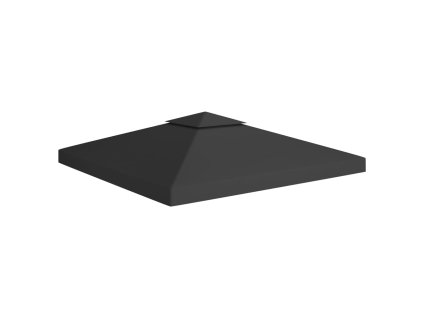 vidaXL Dvojitá strieška na altánok 310 g/m², 3x3 m, čierna