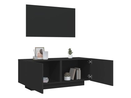 vidaXL TV skrinka čierna 100x35x40 cm spracované drevo