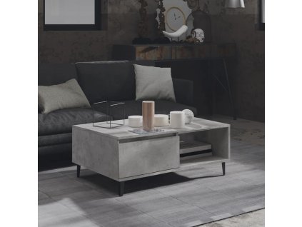 vidaXL Konferenčný stolík, betónovo sivý 90x60x35 cm, kompozitné drevo