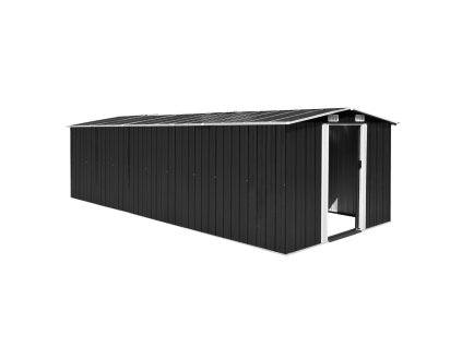 vidaXL Záhradná kôlňa 257x580x181 cm, kov, antracitová