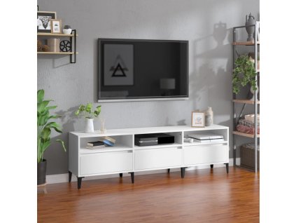 vidaXL TV skrinka biela 150x30x44,5 cm kompozitné drevo