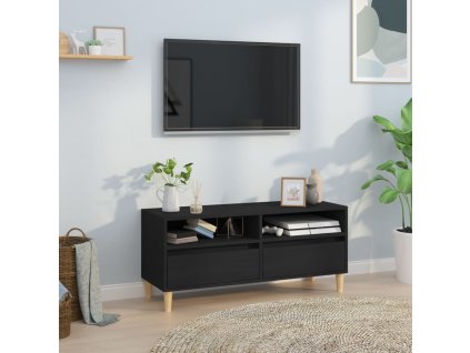 vidaXL TV skrinka čierna 100x34,5x44,5 cm spracované drevo