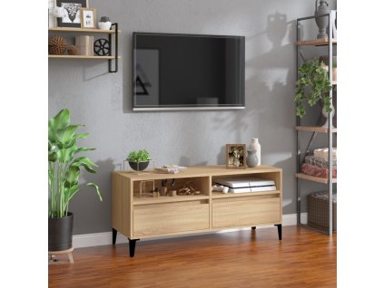 vidaXL TV skrinka dub sonoma 100x34,5x44,5 cm spracované drevo