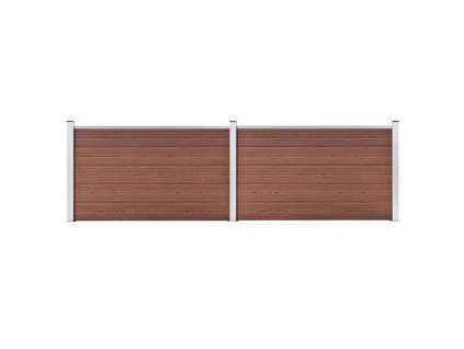 vidaXL Záhradný plot WPC 353x106 cm hnedý