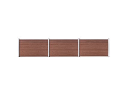 vidaXL Záhradný plot, WPC 526x106 cm, hnedý
